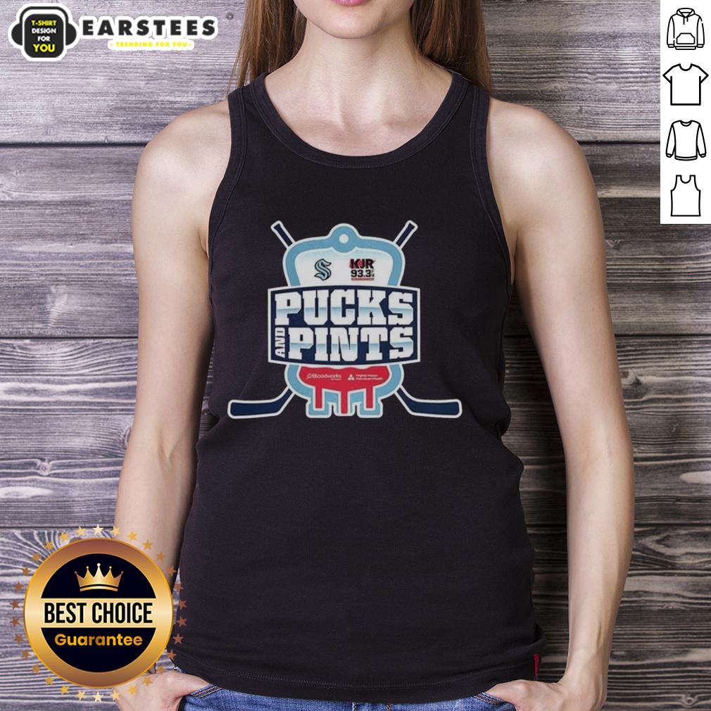 Awesome Seattle Kraken Pucks And Pints Logo T-Shirt - Image 4