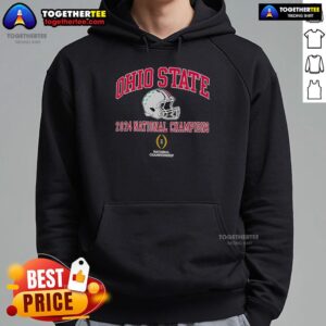 Alternative view of Top Ohio State Buckeyes 2024 National Champions Helmet T-Shirt