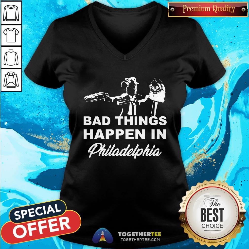 Cute Gritty Bad Things Happen In Philadelphia Shirt - Image 2