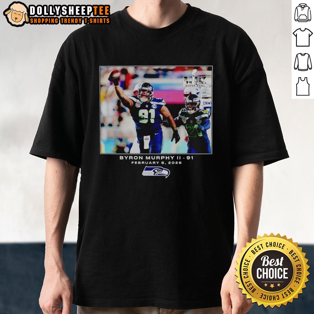 Good Byron Murphy Ii Seattle Seahawks Football NFL 2026 Photo T-Shirt