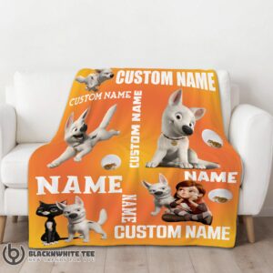 Alternative view of Premium Happy Disney Bolt And Penny Blanket Fleece Customized Blanket