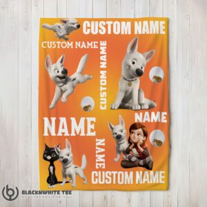 Premium Happy Disney Bolt And Penny Blanket Fleece Customized Blanket