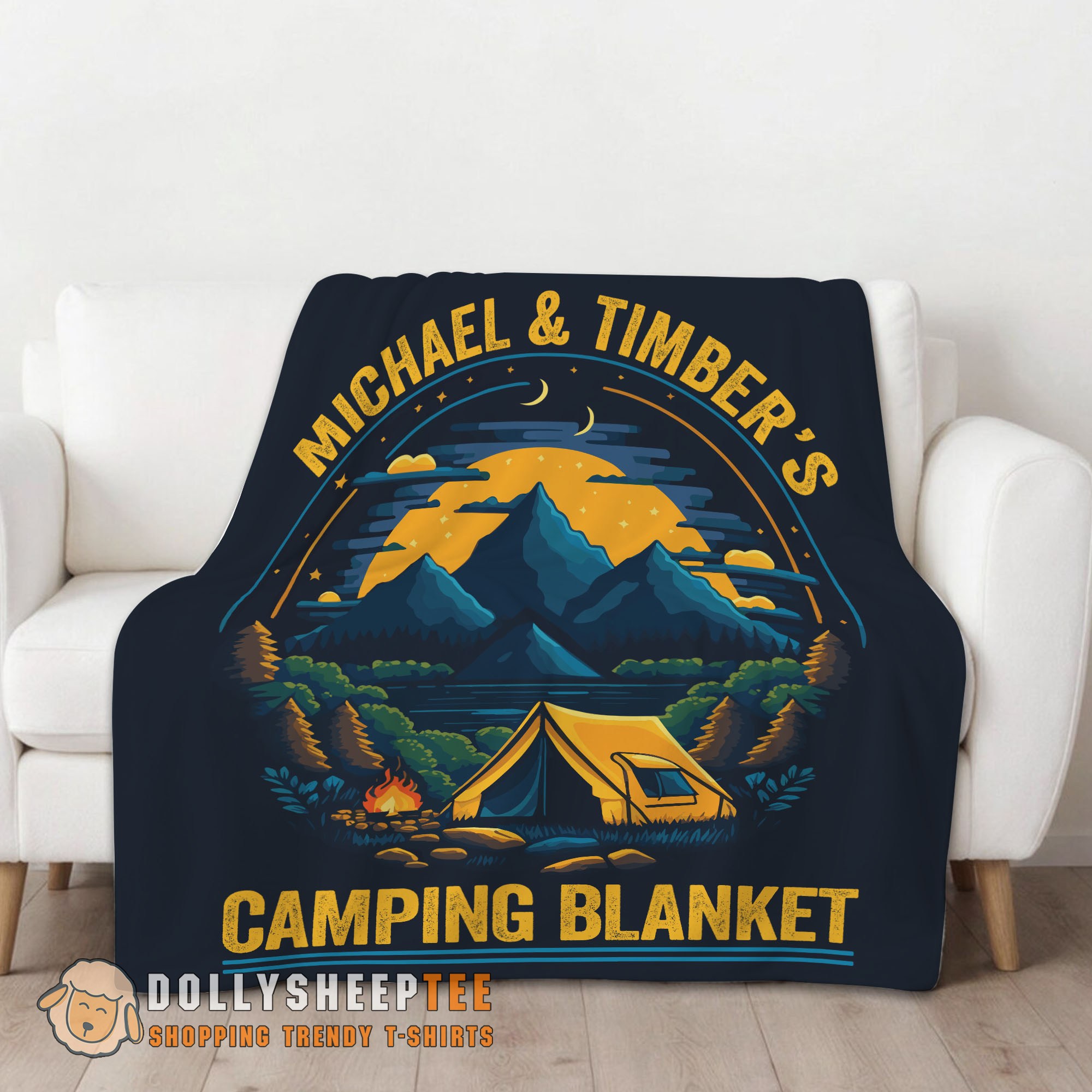 Official Perfect Pretty Vintage Camping Blanket Fleece Customized Blanket - Image 2