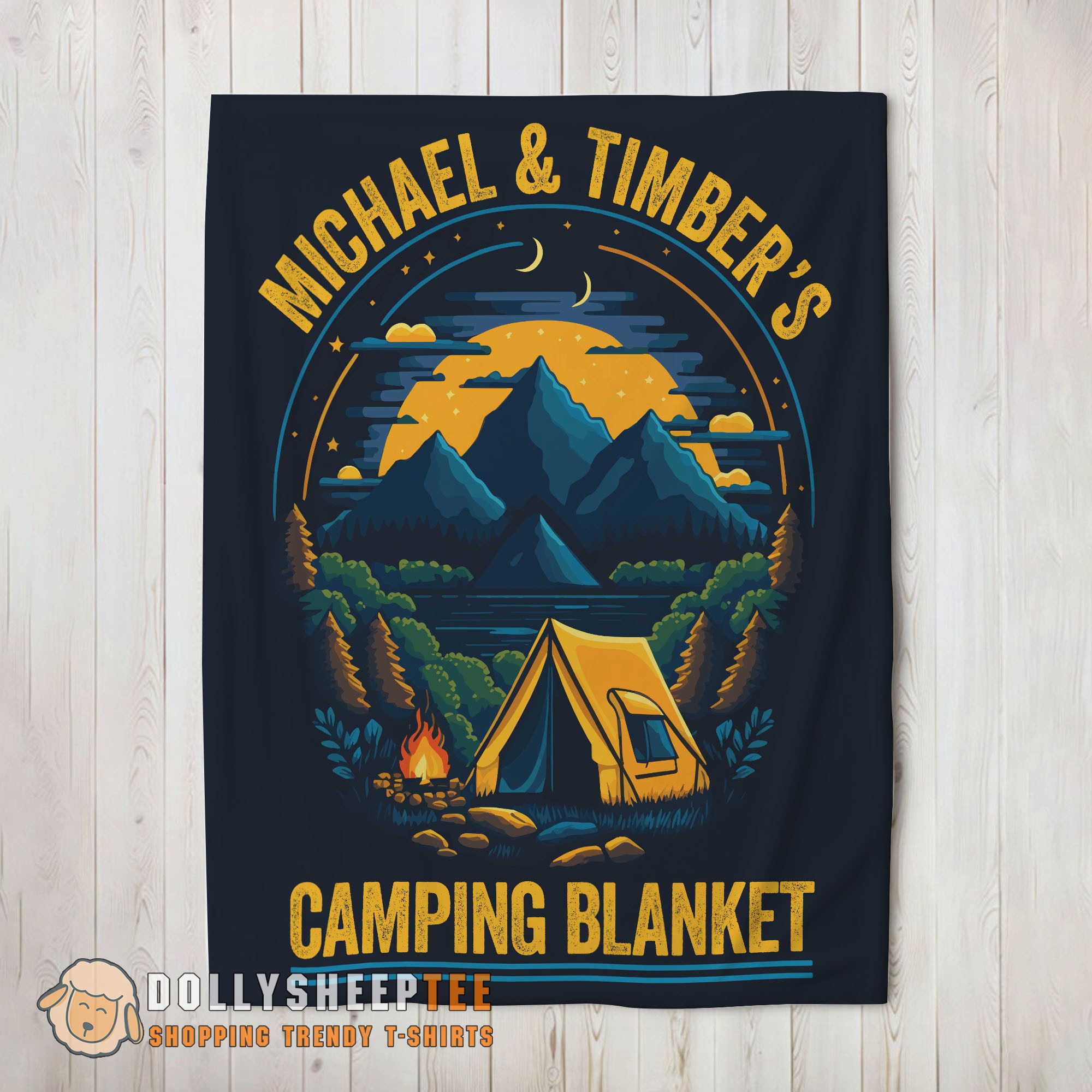 Official Perfect Pretty Vintage Camping Blanket Fleece Customized Blanket