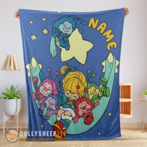 Official Perfect Rainbow Brite Sleeping On The Star Blanket Fleece Customized Blanket