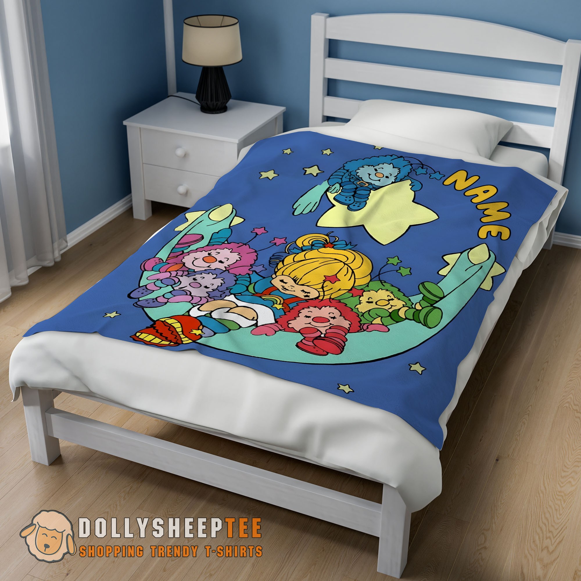 Official Perfect Rainbow Brite Sleeping On The Star Blanket Fleece Customized Blanket - Image 2