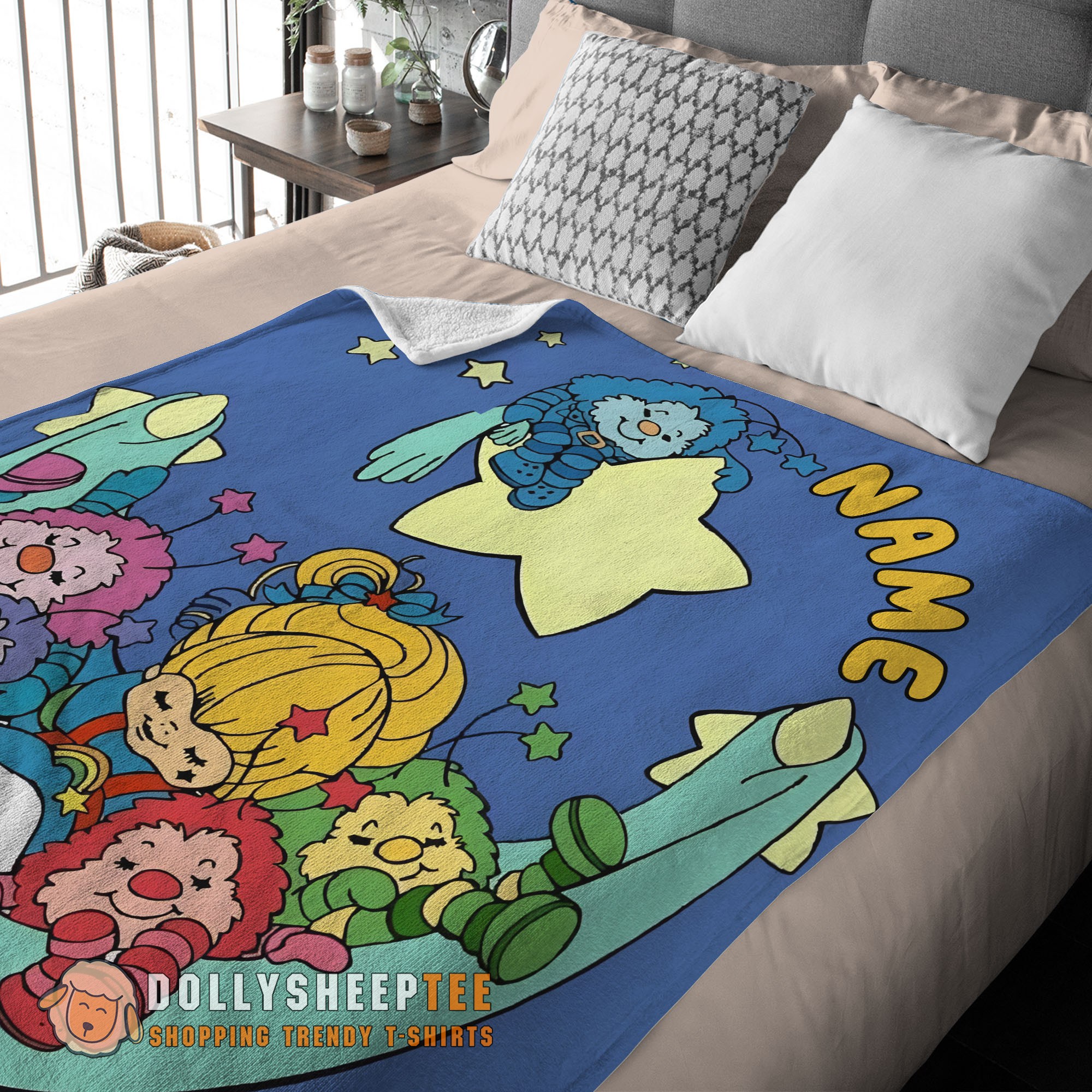 Official Perfect Rainbow Brite Sleeping On The Star Blanket Fleece Customized Blanket - Image 3