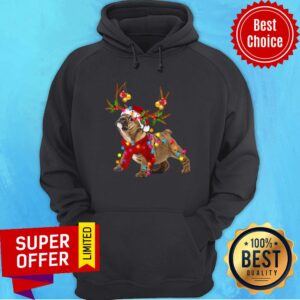 Alternative view of Bulldog Gorgeous Reindeer Christmas Shirt