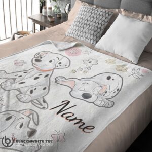 Alternative view of Perfect Good Disney Cartoon 101 Dalmatians Cute Blanket Fleece Customized Blanket