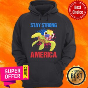 Alternative view of Turtle Face Mask Stay Strong American Flag Shirt