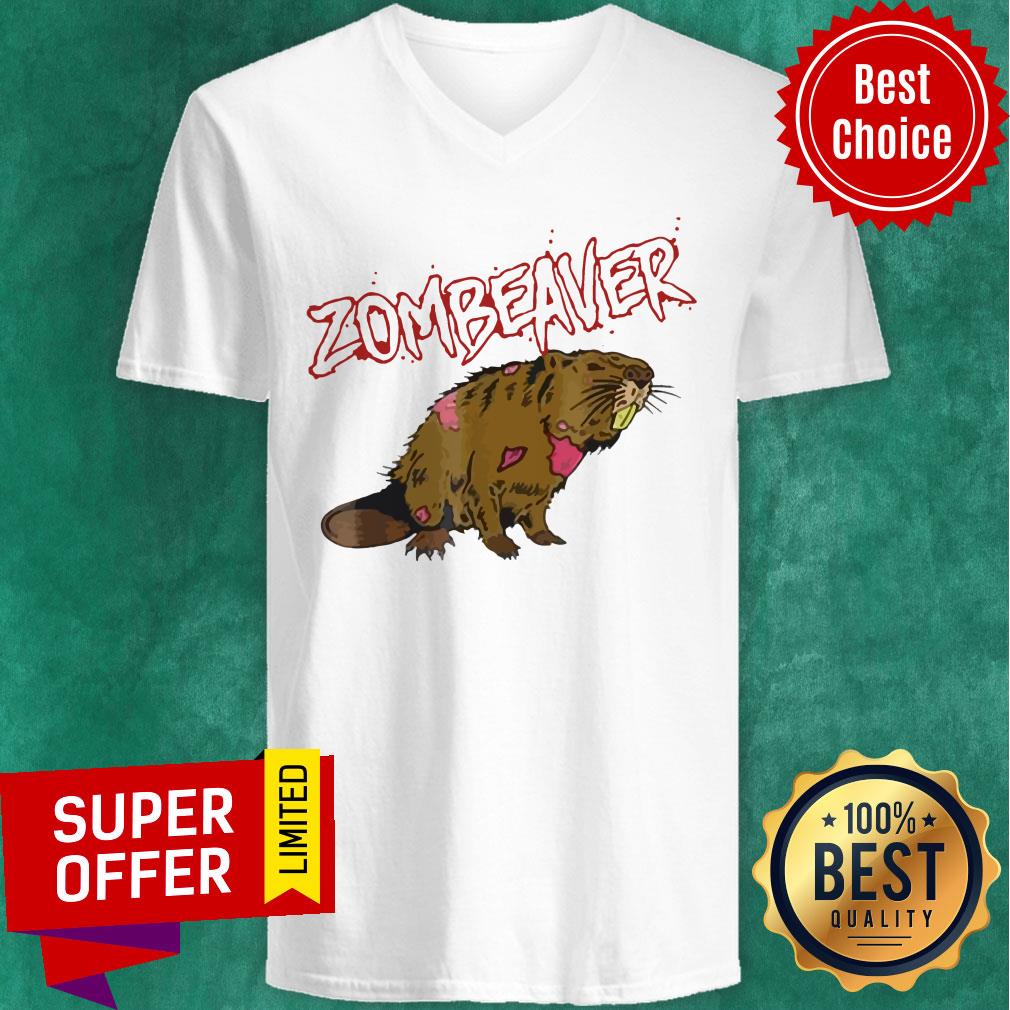 Awesome Zombie Animal Zombeaver Wild Life Halloween Tee Shirt - Image 4