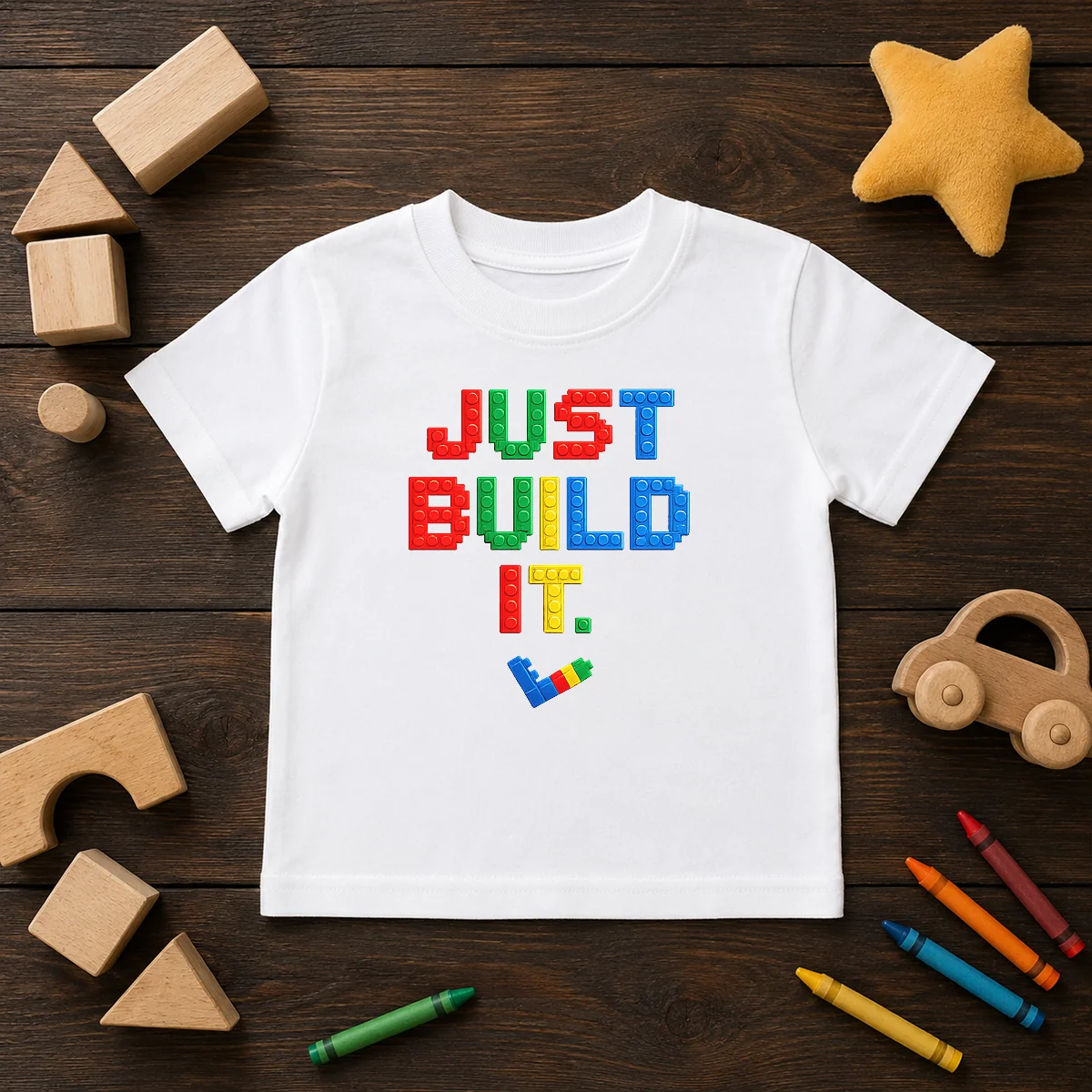 Top Just Build It Master Builder Building Block Shirt - Image 9