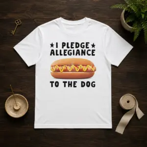 Pretty I Pledge Allegiance To The Dog Hot Dog Sandwich Shirt