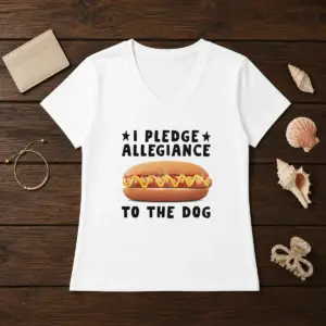 Alternative view of Pretty I Pledge Allegiance To The Dog Hot Dog Sandwich Shirt