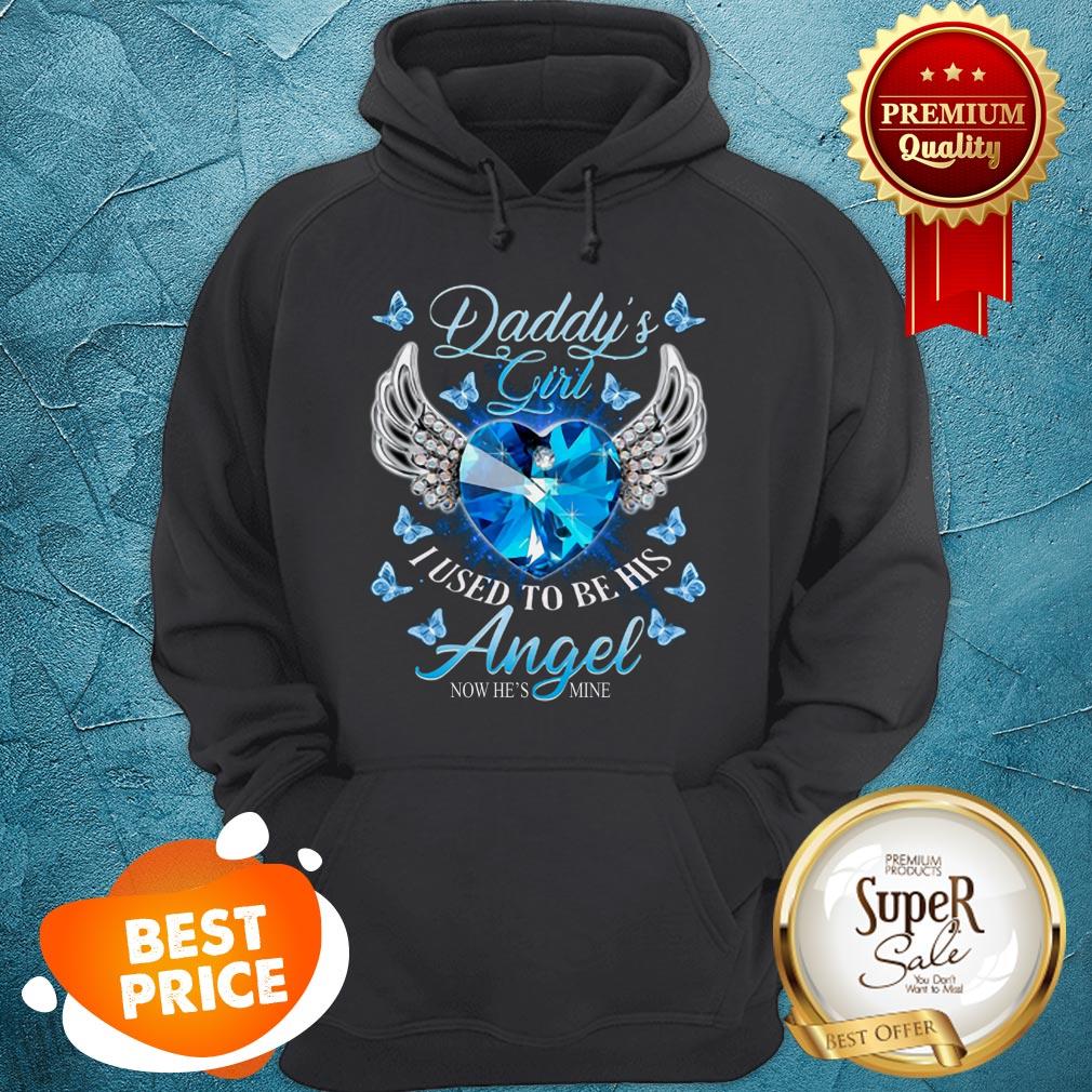 Nice Daddy’s Girl I Used To Be His Angel Now He’s Mine Diamond Heart Shirt - Image 5