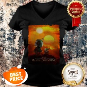 Alternative view of Nice Baby Yoda The Mandalorianking Mashup Lion King Sunset Shirt
