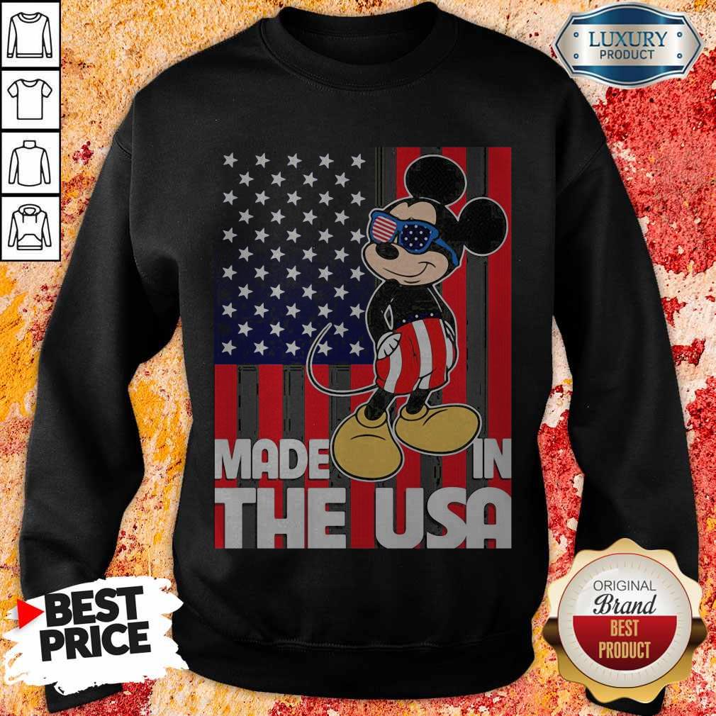 Mickey Mouse Made In The USA Flag Independence Day Shirt - Image 5