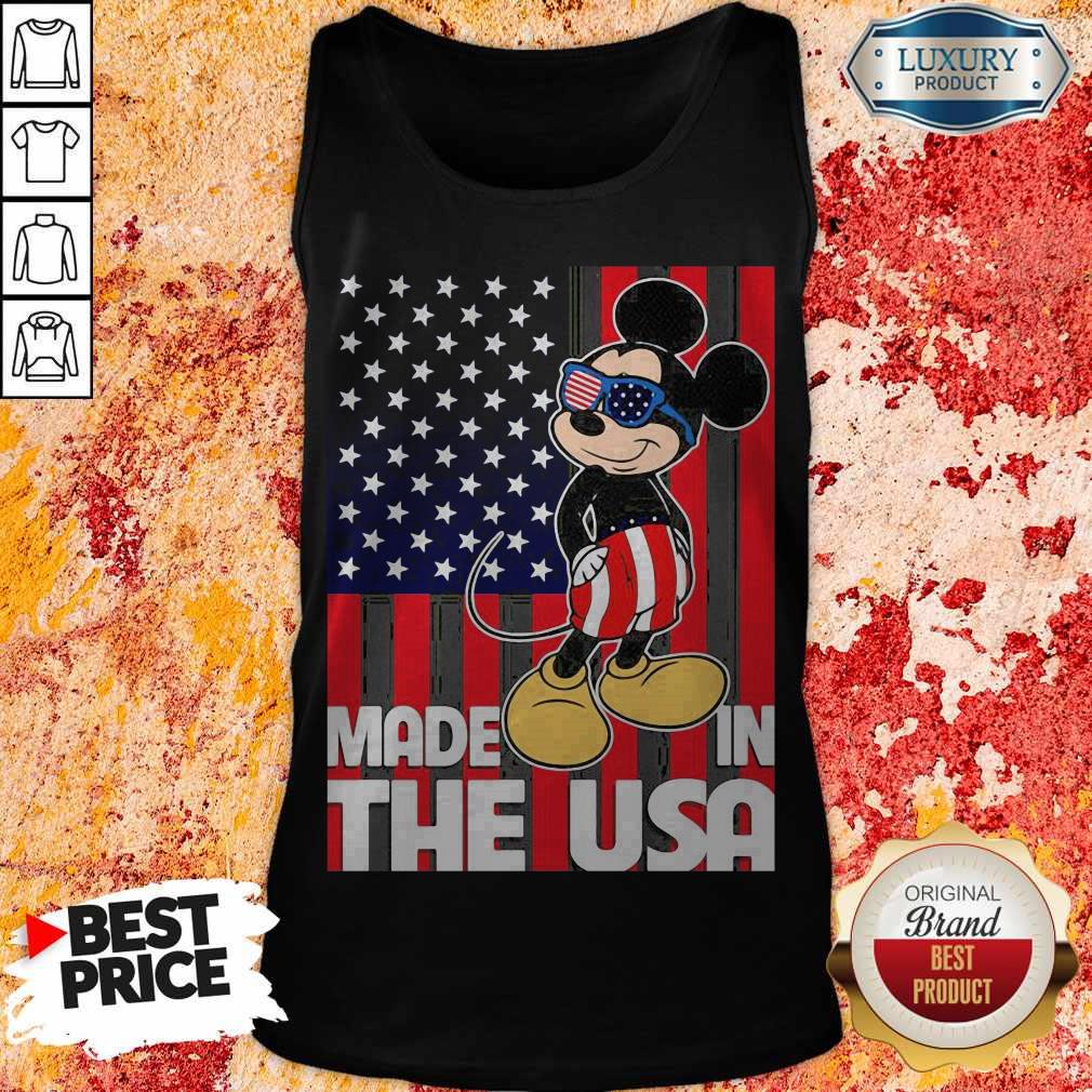 Mickey Mouse Made In The USA Flag Independence Day Shirt - Image 3