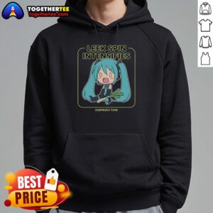 Alternative view of Top Leek Spin Intensifies Surprised Chibi Miku T-Shirt