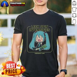 Top Leek Spin Intensifies Surprised Chibi Miku T-Shirt