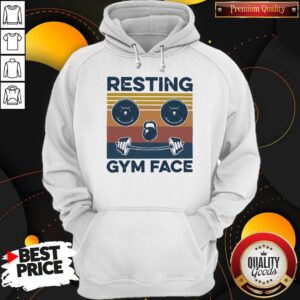 Alternative view of Funny Resting Gym Face Vintage Fitness Shirt