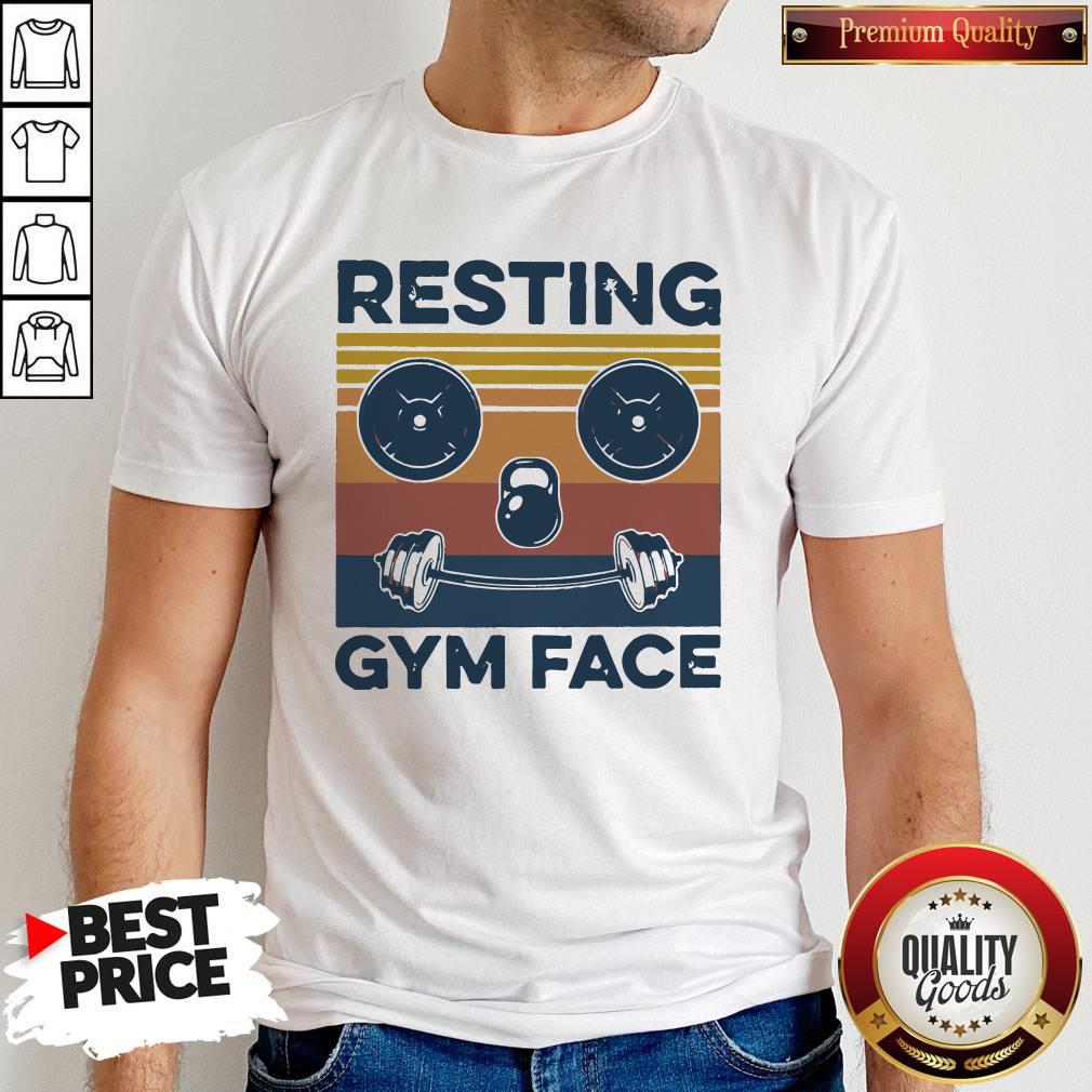 Funny Resting Gym Face Vintage Fitness Shirt