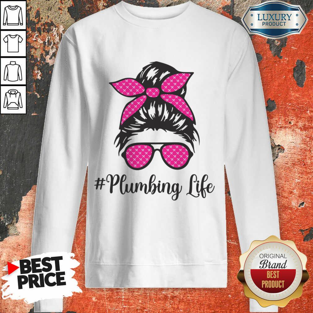 Plumbing Life Messy Bun Shirt - Image 3