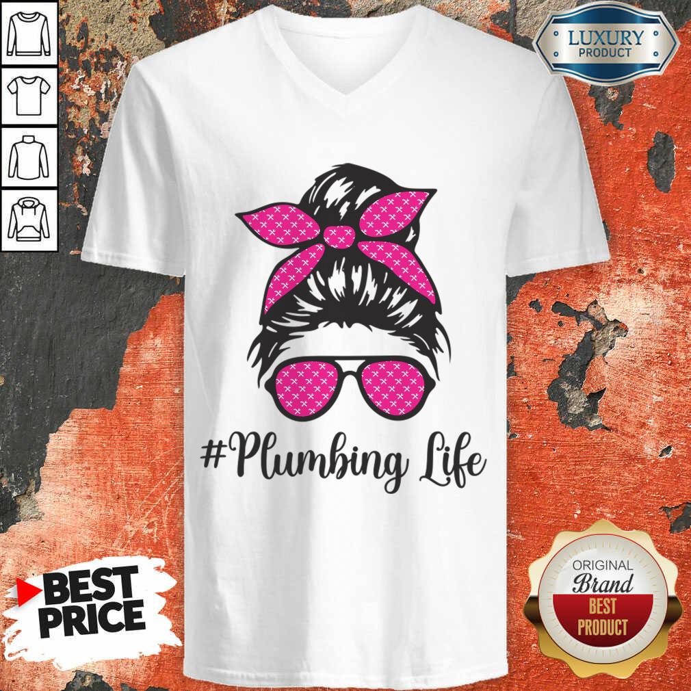 Plumbing Life Messy Bun Shirt - Image 5