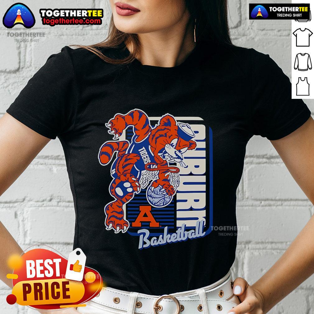 Official Auburn Tigers Basketball Mascot Dunk 2025 T-Shirt - Image 3