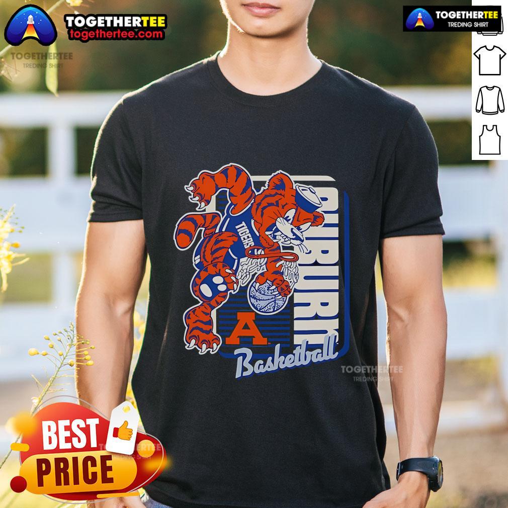 Official Auburn Tigers Basketball Mascot Dunk 2025 T-Shirt