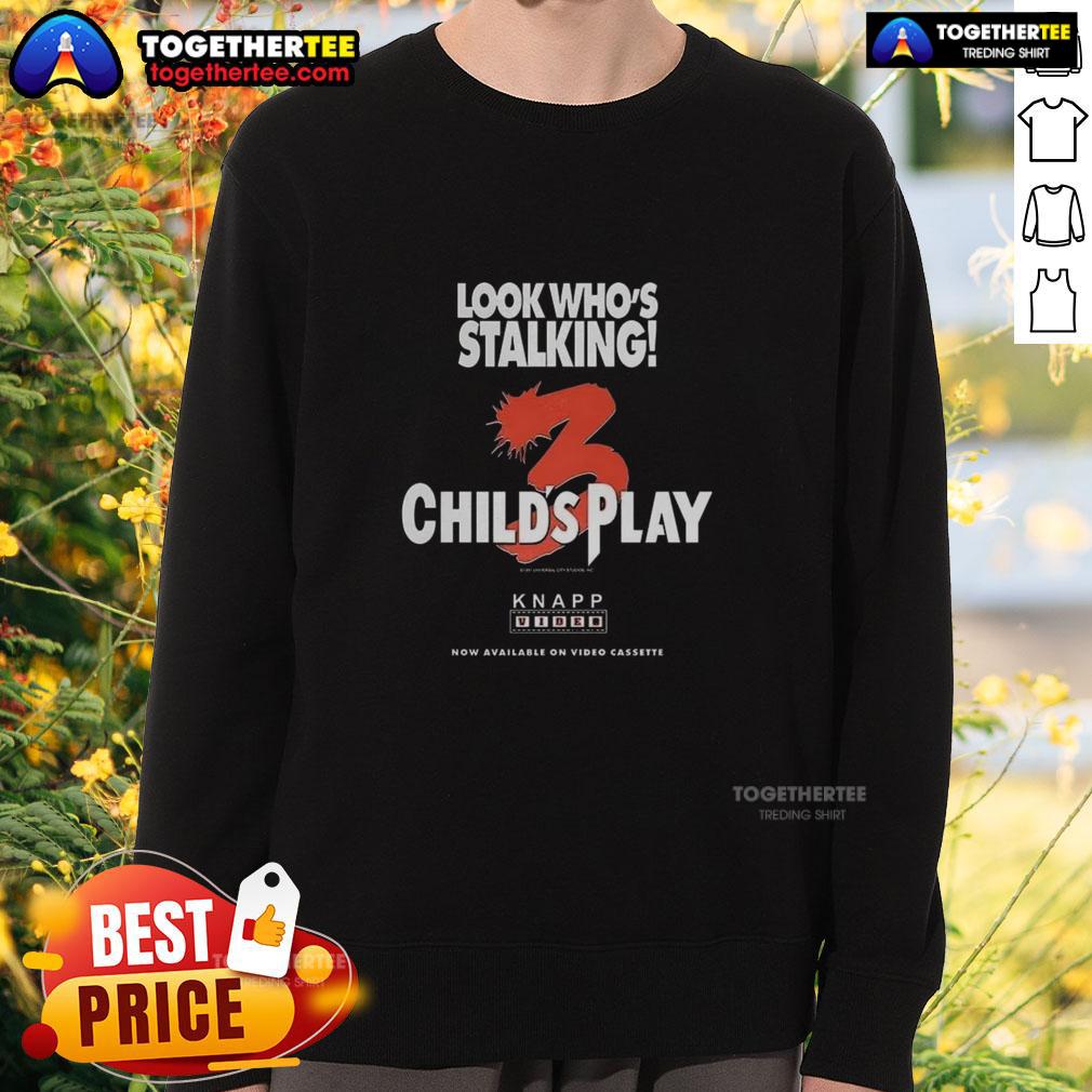 Premium Chucky Child's Play 3 Look Who's Stalking Halloween Characters T-Shirt - Image 5
