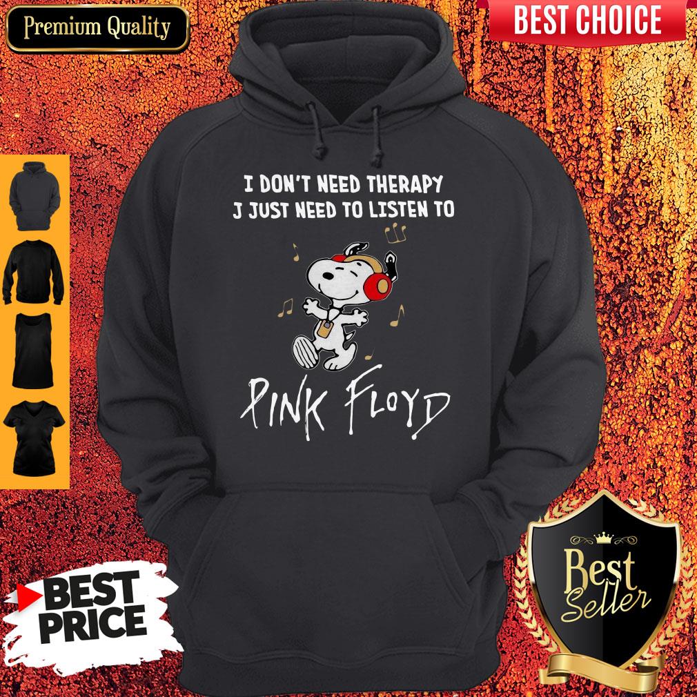 Cute Snoopy I Don’t Need Therapy I Just Need To Listen To Pink Floyd Shirt - Image 2