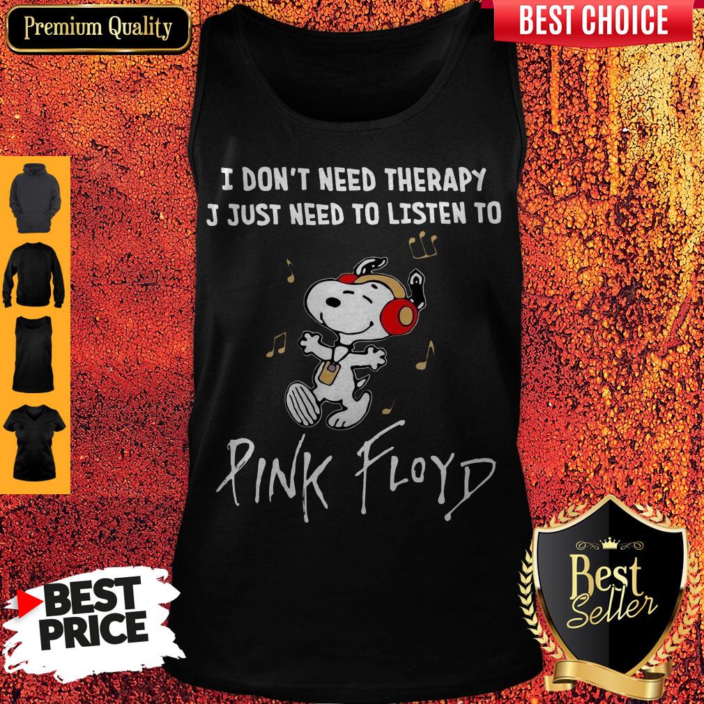 Cute Snoopy I Don’t Need Therapy I Just Need To Listen To Pink Floyd Shirt - Image 4