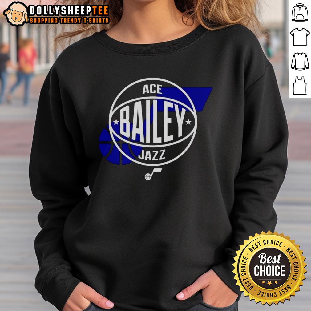 Pretty Ace Bailey Utah Jazz Basketball Logo T-Shirt - Image 5