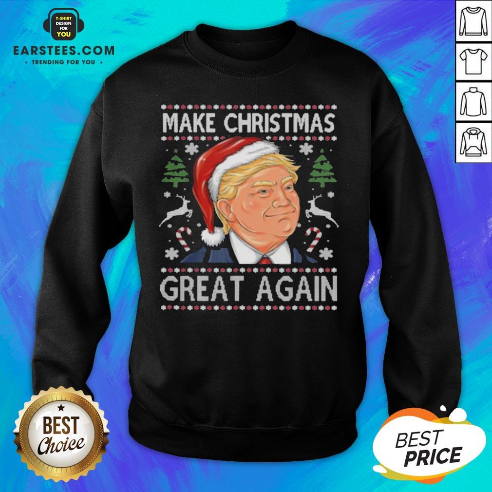 Awesome Trump Make Christmas Great Again Funny Ugly Christmas Shirt - Image 2