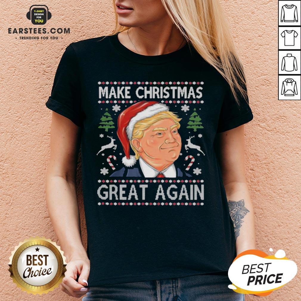 Awesome Trump Make Christmas Great Again Funny Ugly Christmas Shirt - Image 4
