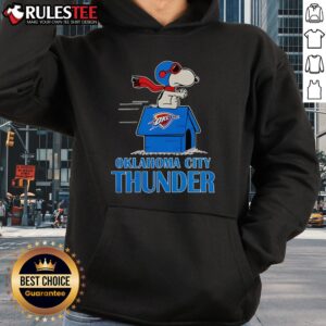Alternative view of Cute Oklahoma City Thunder NBA Basketball Snoopy House 2025 T-Shirt