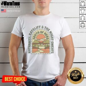 Hot Nathaniel Rateliff And The Night Sweats South Of Here Retro Landscape Mountains Band T-Shirt