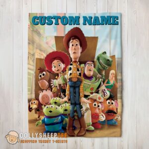 Official Perfect Pixar Toy Story Character Woody With Friends Blanket Fleece Customized Blanket