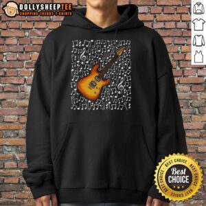 Alternative view of Top Electric Guitar Musical Notes Guitarist Music Teacher Musician T-Shirt