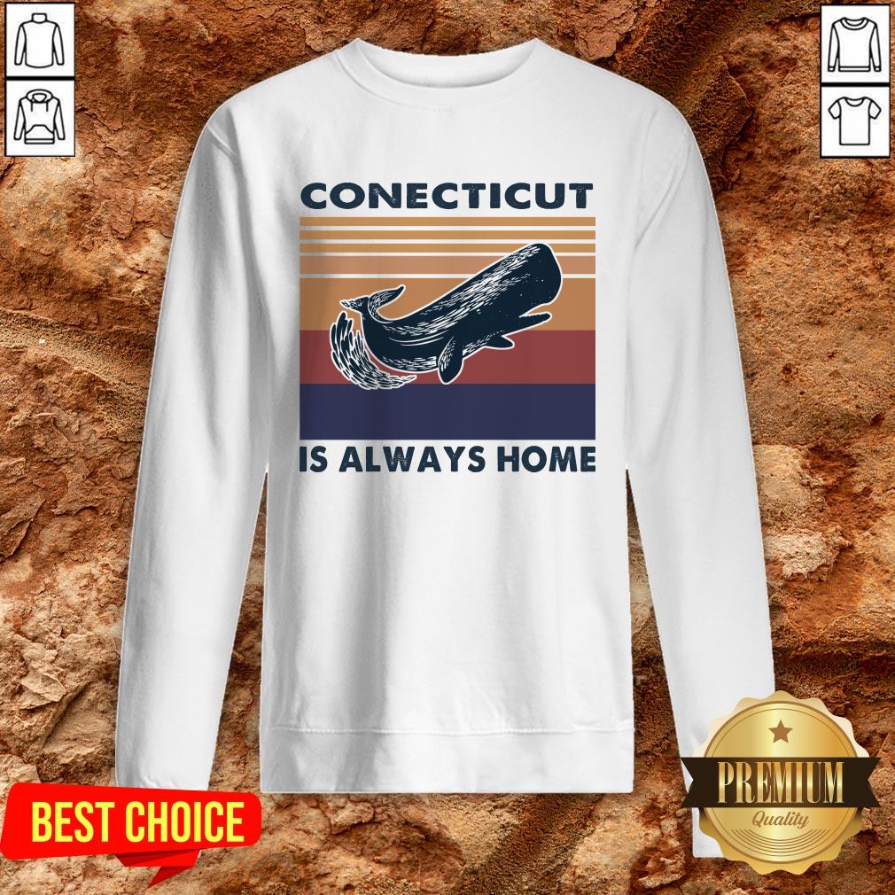 Spermaceti Connecticut Is Always Home Vintage Retro Shirt - Image 2