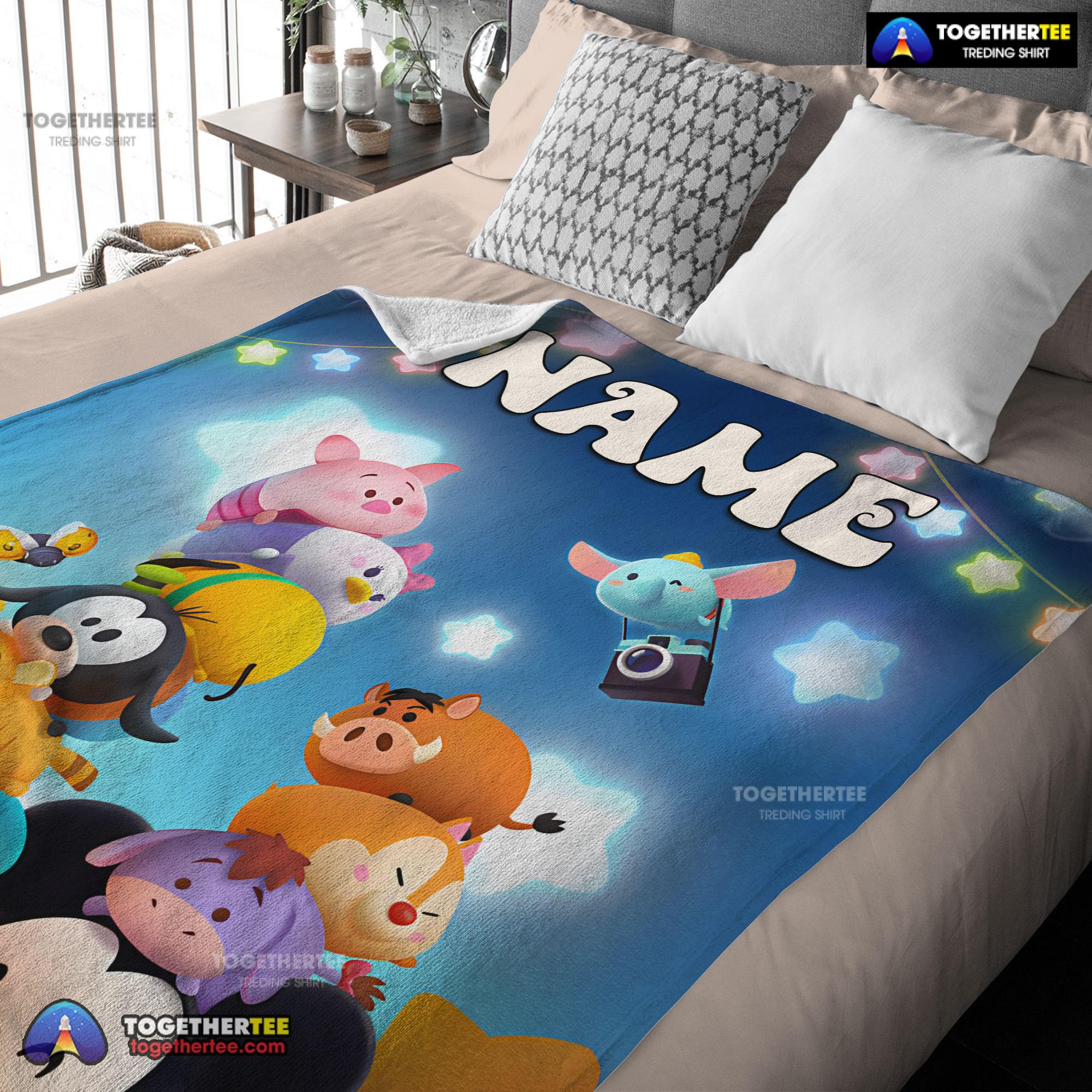 Official Disney Cartoon Mickey And Friends Cute Blanket Fleece Customized Blanket - Image 2
