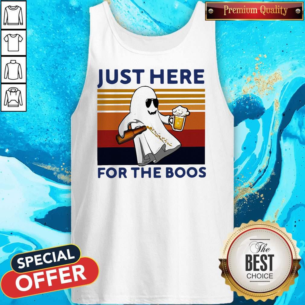 Ghost Beer Just Here For The Boos Vintage Shirt - Image 3