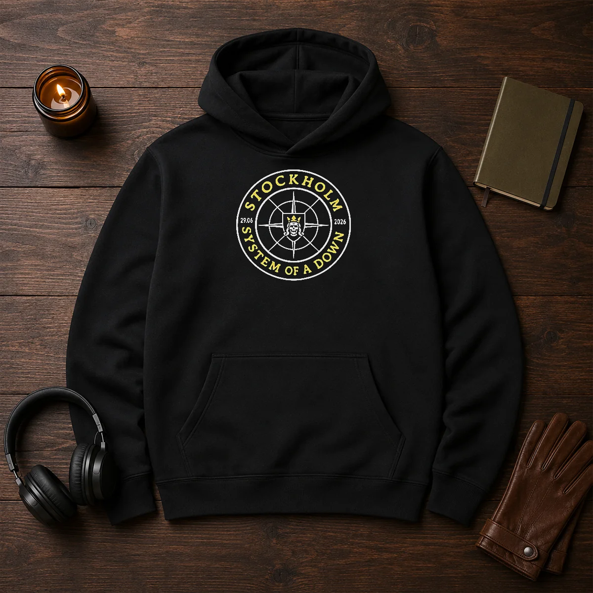 Top System Of A Down Stockholm 2026 Tour Badge Shirt - Image 5