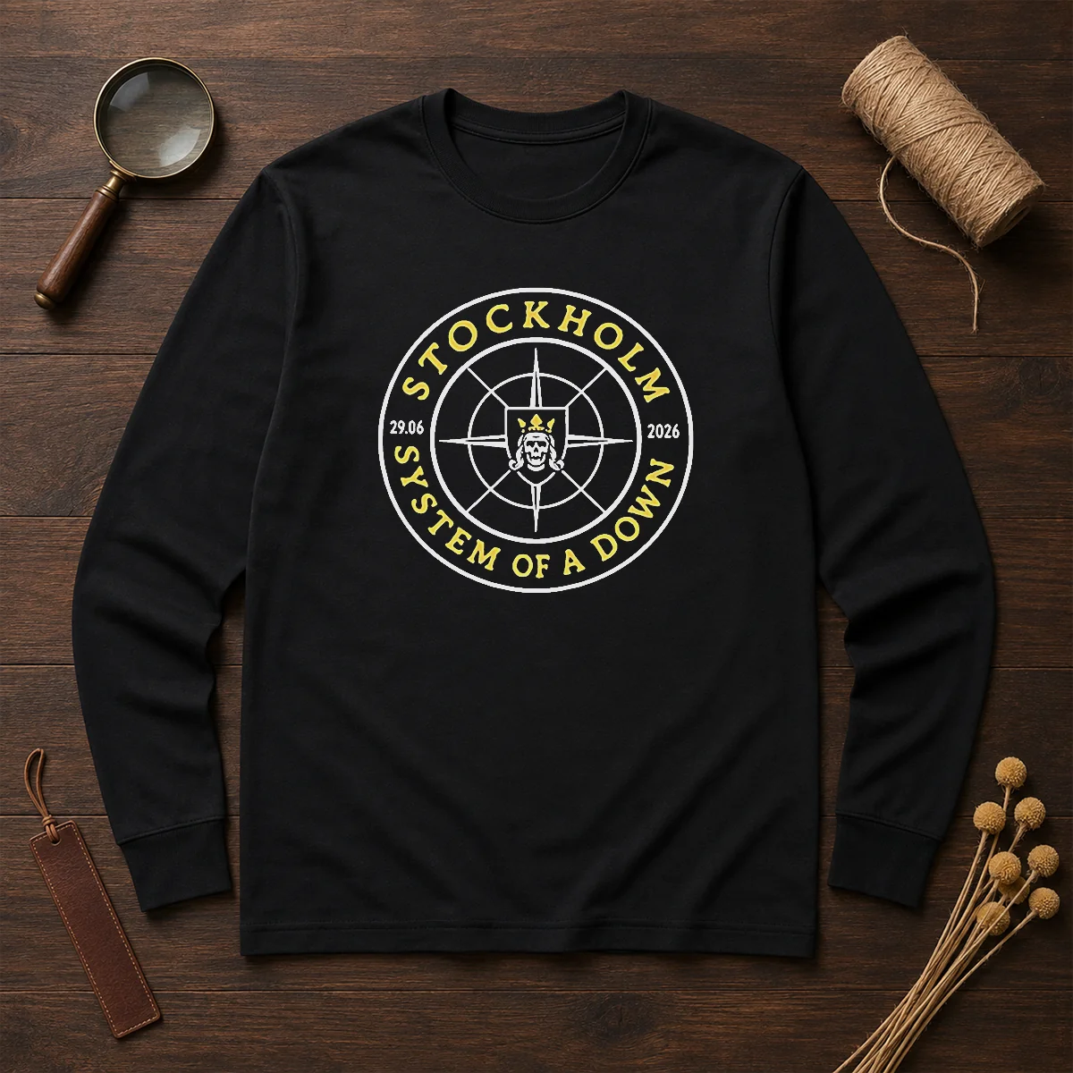 Top System Of A Down Stockholm 2026 Tour Badge Shirt - Image 6