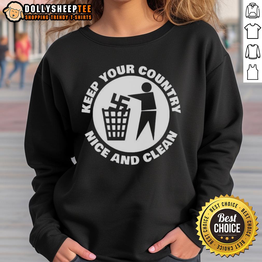 Official Keep Your Country Nice And Clean T-Shirt - Image 5