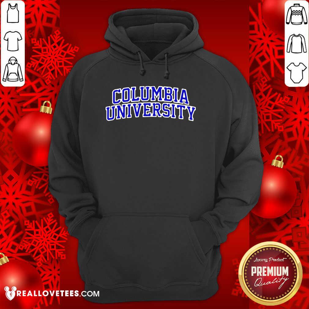 Official Columbia University Blue Text Shirt - Image 4