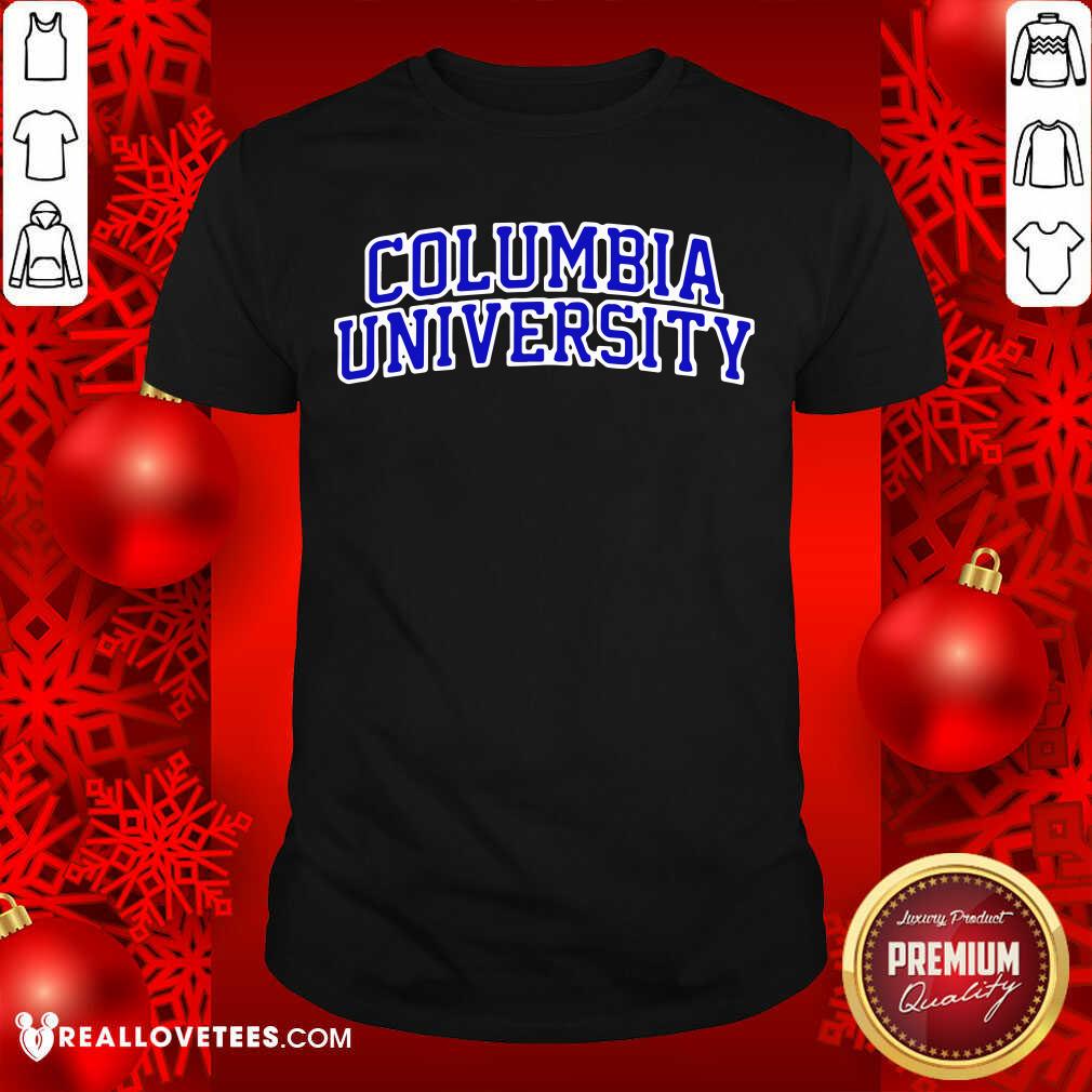 Official Columbia University Blue Text Shirt