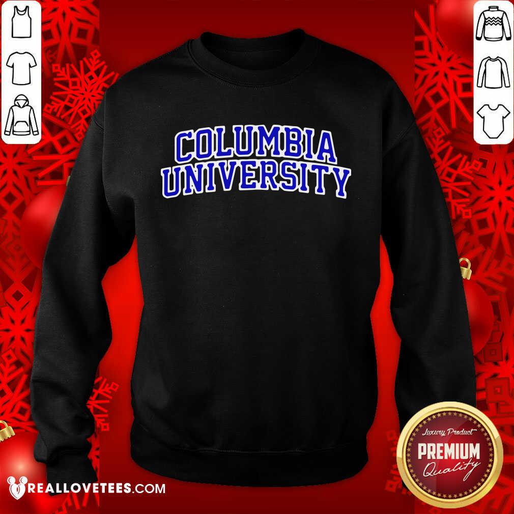 Official Columbia University Blue Text Shirt - Image 3