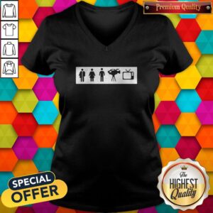 Alternative view of Person Woman Man Camera TV Words Cognitive Test Shirt